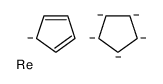 cyclopenta-1,3-diene,cyclopentane,rhenium monohydride结构式