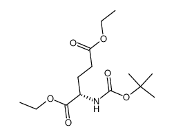 (S)-二乙基 2-((叔-丁氧羰基)氨基)戊二酯结构式