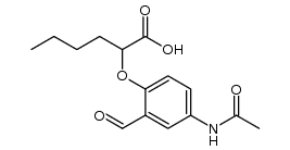 2-(2-formyl-4-acetamidophenoxy)hexanoic acid Structure