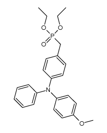 diethyl 4-[N-(4-methoxyphenyl)-N-phenylamino]benzylphosphonate结构式