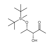 (3R,4S)-4-((di-tert-butyl(methyl)silyl)oxy)-3-hydroxypentan-2-one Structure