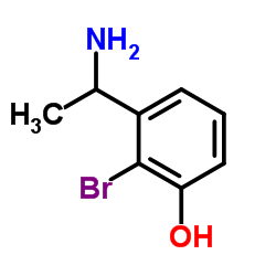 3-(1-Aminoethyl)-2-bromophenol Structure