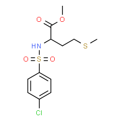 METHYL 2-([(4-CHLOROPHENYL)SULFONYL]AMINO)-4-(METHYLSULFANYL)BUTANOATE结构式