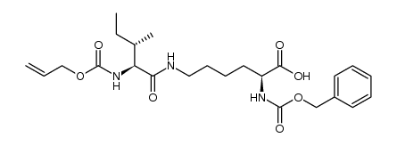 Nε-(allyloxycarbonyl-L-isoleucyl)-Nα-benzyloxycarbonyl-L-lysine结构式