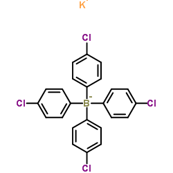 四(4-氯苯基)硼酸钾 [用于中性载体型离子电极的阴离子]结构式