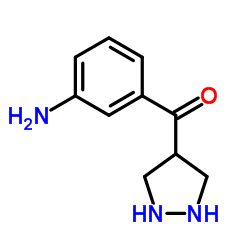(3-Aminophenyl)(4-pyrazolidinyl)methanone structure
