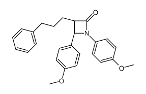 (3R,4R)-1,4-bis(4-methoxyphenyl)-3-(3-phenylpropyl)azetidin-2-one结构式
