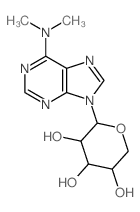 Adenine,N,N-dimethyl-9-b-D-ribopyranosyl-(8CI) Structure