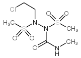 1,2-双(甲磺酰基)-1-(2-氯乙基)-2-(甲氨羰基)肼结构式