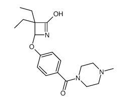 (4S)-3,3-diethyl-4-[4-(4-methylpiperazine-1-carbonyl)phenoxy]azetidin-2-one结构式