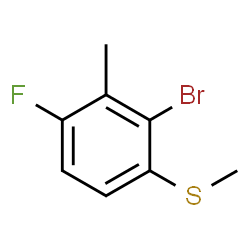 2-Bromo-4-fluoro-3-methyl-1-(methylthio)-benzene Structure