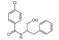 p-Chloro-N-(alpha-(hydroxymethyl)phenethyl)benzamide Structure