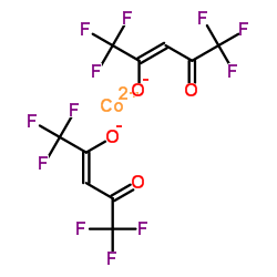 Cobalt,bis(1,1,1,5,5,5-hexafluoro-2,4-pentanedionato-kO2,kO4)-, (T-4)- Structure