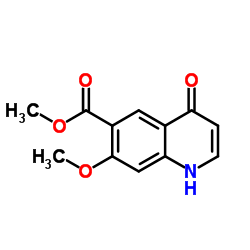 7-甲氧基-4-氧代-1,4-二氢喹啉-6-羧酸甲酯结构式