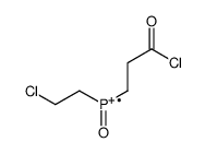 2-chloroethyl-(3-chloro-3-oxopropyl)-oxophosphanium结构式