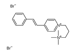 trimethyl-[3-[4-(2-phenylethenyl)pyridin-1-ium-1-yl]propyl]azanium,dibromide结构式