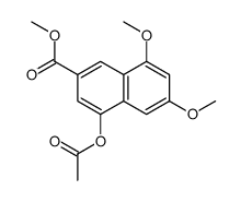 4-(乙酰基氧基)-6,8-二甲氧基-2-萘羧酸甲酯结构式