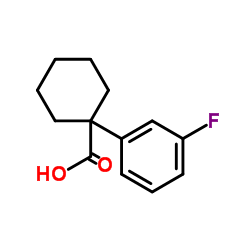 1-(3-氟苯基)环己烷羧酸结构式