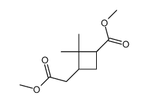 methyl 3-(2-methoxy-2-oxoethyl)-2,2-dimethylcyclobutane-1-carboxylate Structure