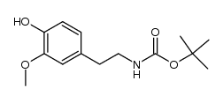 N-叔丁氧羰基-3-O-甲基多巴胺结构式