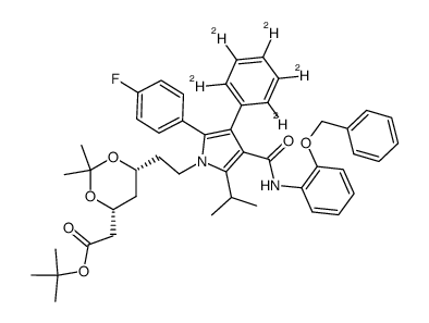 2-Benzyloxy Atorvastatin-d5 Acetonide tert-Butyl Ester Structure
