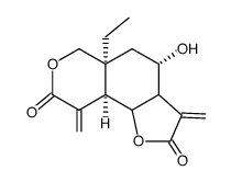 (4S,5aS,9aR)-5a-Ethyl-4-hydroxy-3,9-dimethylene-octahydro-furo[2,3-f]isochromene-2,8-dione Structure