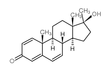 17Alpha-甲基-17Β-羟基雄甾-1,4,6-三烯-3-酮结构式