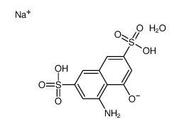 1-氨基-8-萘酚-3,6-二磺酸钠盐水合物结构式