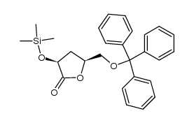 (3S,5S)-3-((trimethylsilyl)oxy)-5-((trityloxy)methyl)dihydrofuran-2(3H)-one结构式