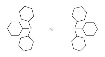 Bis(tricyclohexylphosphine)palladium(0) structure