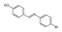 4-{(E)-[(4-Bromophenyl)imino]methyl}phenol Structure