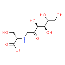 N-(1-脱氧-D-果糖-1-基)-L-丝氨酸结构式