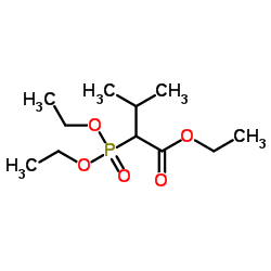 Ethyl 2-(diethoxyphosphoryl)-3-methylbutanoate structure
