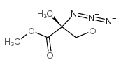 Propanoic acid, 2-azido-3-hydroxy-2-methyl-, methyl ester, (2R)- (9CI) Structure