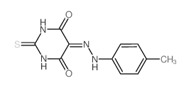 4,5,6(1H)-Pyrimidinetrione, dihydro-2-thioxo-, 5-[(4-methylphenyl)hydrazone] (en) Structure