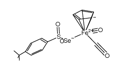 [(C5H5)Fe(CO)2(μ-Se)(SO2-4-t-butyl-C6H4)]结构式