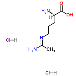 L-N5-(1-亚胺乙基)-鸟氨酸盐酸盐结构式