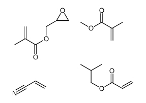 丙烯腈与甲基丙烯酸缩水甘油酯、丙烯酸异丁酯和甲基丙烯酸甲酯的聚合物结构式