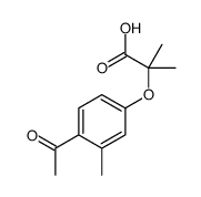 2-(4-acetyl-3-methylphenoxy)-2-methylpropanoic acid Structure