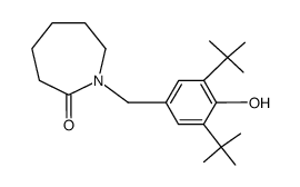 1-(3,5-Di-tert-butyl-4-hydroxy-benzyl)-azepan-2-one Structure