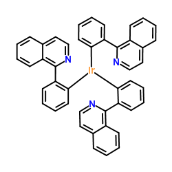 Tris[2-(1-isoquinolinyl)phenyl]iridium structure