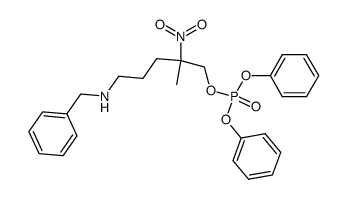 5-(N-benzylamino)-2-methyl-2-nitro-1-(diphenylphosphatoxy)-pentane结构式