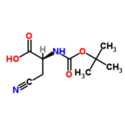 Boc-β-氰基-L-丙氨酸结构式