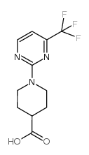 1-[4-(trifluoromethyl)pyrimidin-2-yl]piperidine-4-carboxylic acid Structure
