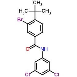 3-Bromo-N-(3,5-dichlorophenyl)-4-(2-methyl-2-propanyl)benzamide Structure