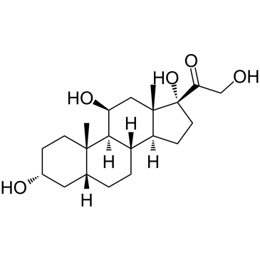 Pregnan-20-one,3,11,17,21-tetrahydroxy-, (3a,5b,11b)- Structure
