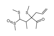 3-(2-methanesulfinyl-1-methyl-2-methylsulfanyl-ethyl)-3-methylsulfanyl-hex-5-en-2-one结构式