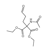 (Acetylamino)(3-oxopropyl)malonic acid diethyl ester Structure