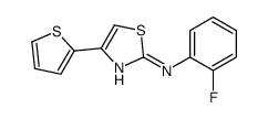 N-(2-fluorophenyl)-4-thiophen-2-yl-1,3-thiazol-2-amine Structure