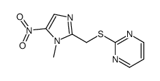 2-[(1-methyl-5-nitroimidazol-2-yl)methylsulfanyl]pyrimidine Structure